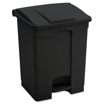 View larger image of Large Capacity Plastic Step-On Receptacle, 23 gal, Plastic, Black