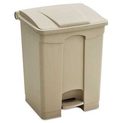 View larger image of Large Capacity Plastic Step-On Receptacle, 23 gal, Plastic, Tan