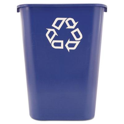 View larger image of Deskside Recycling Container with Symbol, Large, 41.25 qt, Plastic, Blue
