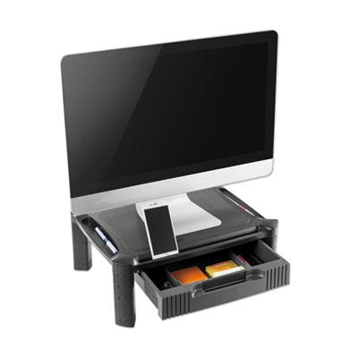 View larger image of Large Monitor Stand with Cable Management and Drawer, 18 3/8" x 13 5/8" x 5"