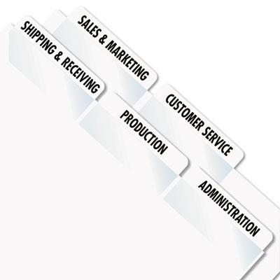 View larger image of Laser Printable Index Tabs, 1/5-Cut, White, 2" Wide, 300/Pack