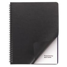Leather Look Presentation Covers for Binding Systems, 11.25 x 8.75, Black, 50 Sets/Pack