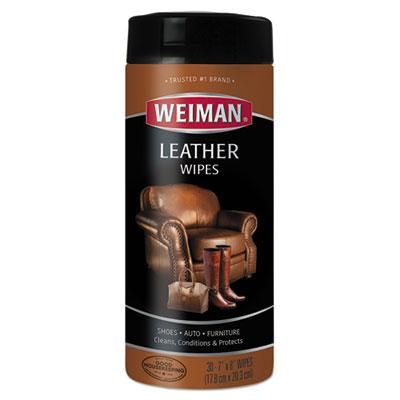 View larger image of Leather Wipes, 1-Ply, 7 x 8, White, 30/Canister, 4 Canisters/Carton