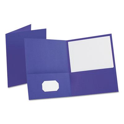 View larger image of Leatherette Two Pocket Portfolio, 8.5 X 11, Purple/purple, 10/pack