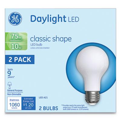 View larger image of LED Classic Daylight A21 Light Bulb, 10 W, 2/Pack