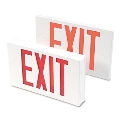 View larger image of LED Exit Sign, Polycarbonate, 12.25 x 2.5 x 8.75, White