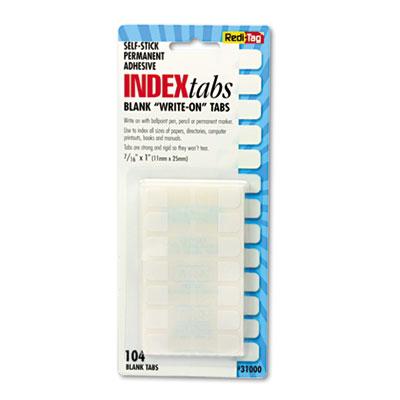View larger image of Legal Index Tabs, Customizable: Handwrite Only, 1/5-Cut, White, 1" Wide, 104/Pack