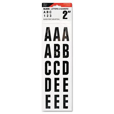 View larger image of Letters, Numbers and Symbols, Self Adhesive, Black, 2"h, 84 Characters