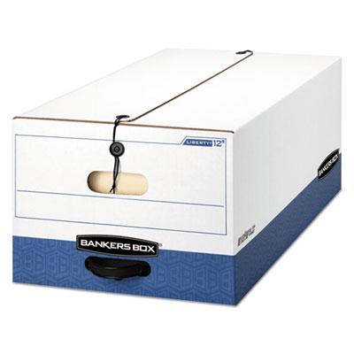 View larger image of LIBERTY Heavy-Duty Strength Storage Boxes, Legal Files, 15.25" x 24.13" x 10.75", White/Blue, 4/Carton