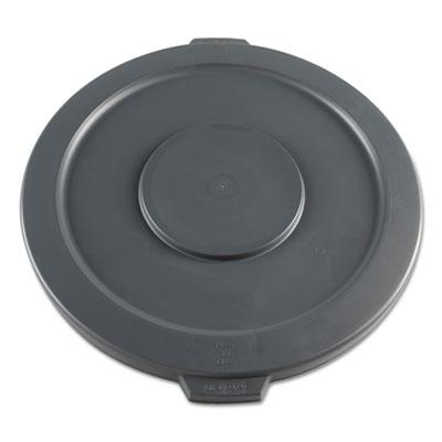 View larger image of Lids for 32 gal Waste Receptacle, Flat-Top, Round, Plastic, Gray