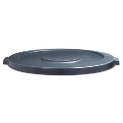 View larger image of Lids for 44 gal Waste Receptacles, Flat-Top, Round, Plastic Gray