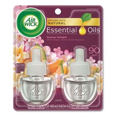 View larger image of Life Scents Scented Oil Refills, Summer Delights, 0.67 oz, 2/Pack, 6 Packs/Carton