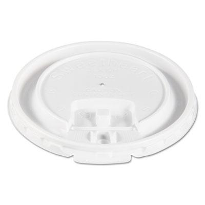 View larger image of Liftbk & Lock Tab Cup Lids for Foam Cups, Fits 10oz Cups, White, 2000/Carton