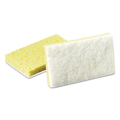 View larger image of Light-Duty Scrubbing Sponge, #63, 3.5 x 5.63, Yellow/White, 20/Carton