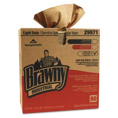 View larger image of Light Duty Three-Ply Paper Wipers, 3-Ply, 9.25 x 16.75, Brown, 80/Box