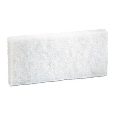 View larger image of Light Duty Scour Pad, 4.63  x 10, White, 20/Carton