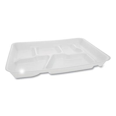 View larger image of Foam School Trays, 6-Compartment, 8.5 x 11.5 x 1.25, White, 500/Carton