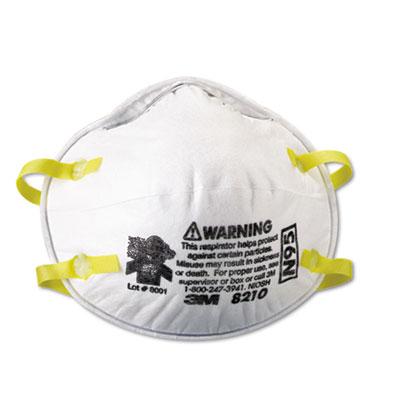 View larger image of Lightweight Particulate Respirator 8210, N95, Standard Size, 20/Box