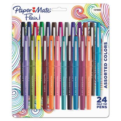 View larger image of Limited Edition Point Guard Flair Stick Porous Point Pen, Medium 0.7mm, Tropical Ink/Barrel, 24/Set