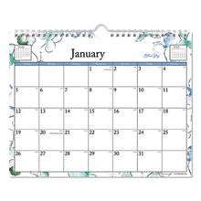 Lindley Wall Calendar, Lindley Floral Artwork, 11 x 8.75, White/Multicolor Sheets, 12-Month (Jan to Dec): 2024