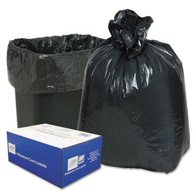 View larger image of Linear Low-Density Can Liners, 10 gal, 0.6 mil, 24" x 23", Black, 25 Bags/Roll, 20 Rolls/Carton