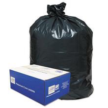 Linear Low-Density Can Liners, 45 gal, 0.63 mil, 40" x 46", Black, 25 Bags/Roll, 10 Rolls/Carton