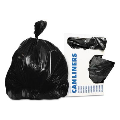 View larger image of Linear Low-Density Can Liners, 56 gal, 0.9 mil, 43" x 47", Black, 100/Carton