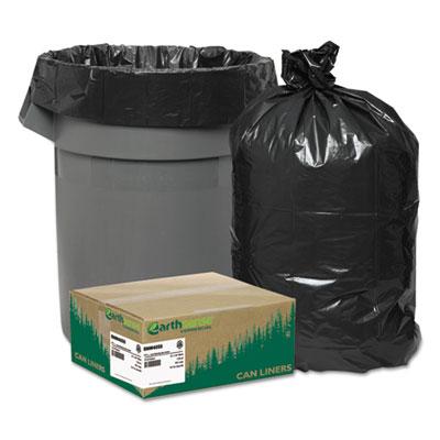 View larger image of Linear Low Density Recycled Can Liners, 33 gal, 1.25 mil, 33" x 39", Black, 10 Bags/Roll, 10 Rolls/Carton