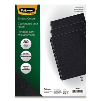 View larger image of Linen Texture Binding System Covers, 11-1/4 x 8-3/4, Black, 200/Pack