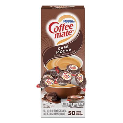 View larger image of Liquid Coffee Creamer, Cafe Mocha, 0.38 oz Mini Cups, 50/Box