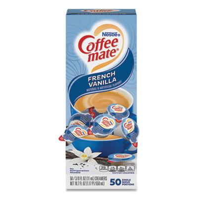 View larger image of Liquid Coffee Creamer, French Vanilla, 0.38 oz Mini Cups, 50/Box