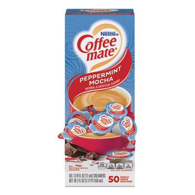 View larger image of Liquid Coffee Creamer, Peppermint Mocha, 0.38 oz Mini Cups, 50/Box