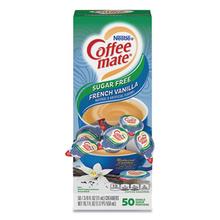 Liquid Coffee Creamer, Zero Sugar French Vanilla, 0.38 oz Mini Cups, 50/Box