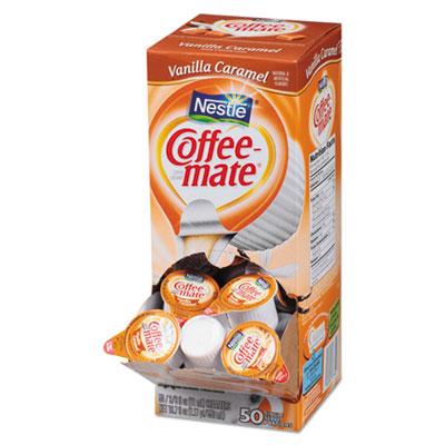 View larger image of Liquid Coffee Creamer, Vanilla Caramel, 0.38 oz Mini Cups, 50/Box, 4 Boxes/Carton, 200 Total/Carton