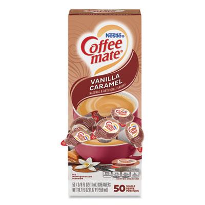 View larger image of Liquid Coffee Creamer, Vanilla Caramel, 0.38 oz Mini Cups, 50/Box