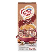 Liquid Coffee Creamer, Vanilla Caramel, 0.38 oz Mini Cups, 50/Box