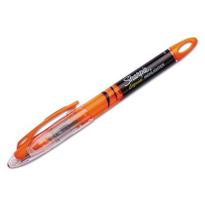 View larger image of Liquid Pen Style Highlighters, Chisel Tip, Fluorescent Orange, Dozen
