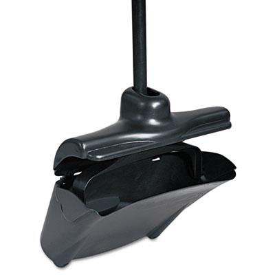 View larger image of Lobby Pro Upright Dustpan, With Cover, 12.5w X 37h, Plastic Pan/metal Handle, Black