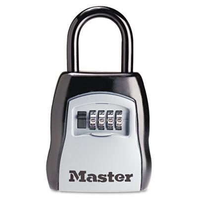 View larger image of Locking Combination 5 Key Steel Box, 3.25" Wide, Black/Silver