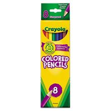 Long-Length Colored Pencil Set, 3.3 mm, 2B, Assorted Lead and Barrel Colors, 8/Pack