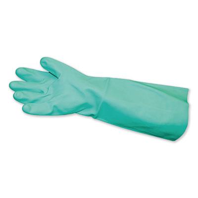 View larger image of Long-Sleeve Unlined Nitrile Gloves, Powder-Free, Green, Medium, 12 Pair/Carton