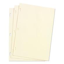 Looseleaf Minute Book Ledger Sheets, 11 X 8.5, Ivory, Loose Sheet, 100/box
