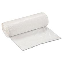 Low-Density Commercial Can Liners, Coreless Interleaved Roll, 30 gal, 0.8 mil, 30" x 36", White, 25 Bags/Roll, 8 Rolls/Carton