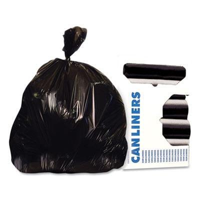 View larger image of Low-Density Repro Can Liner, 45 gal, 1.2 mil, 40" x 46", Black, 100/Carton