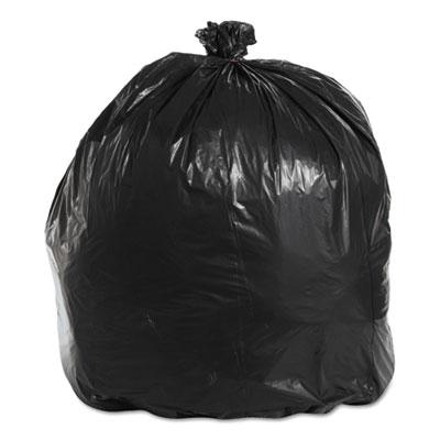 View larger image of Recycled Low-Density Polyethylene Can Liners, 45 gal, 1.6 mil, 40" x 46", Black, 10 Bags/Roll, 10 Rolls/Carton