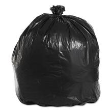 Recycled Low-Density Polyethylene Can Liners, 45 gal, 1.6 mil, 40" x 46", Black, 10 Bags/Roll, 10 Rolls/Carton