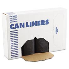 Recycled Low-Density Polyethylene Can Liners, 56 gal, 1.2 mil, 43" x 47", Black, 10 Bags/Roll, 10 Rolls/Carton