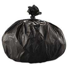 Recycled Low-Density Polyethylene Can Liners, 56 gal, 1.6 mil, 43" x 47", Black, 10 Bags/Roll, 10 Rolls/Carton