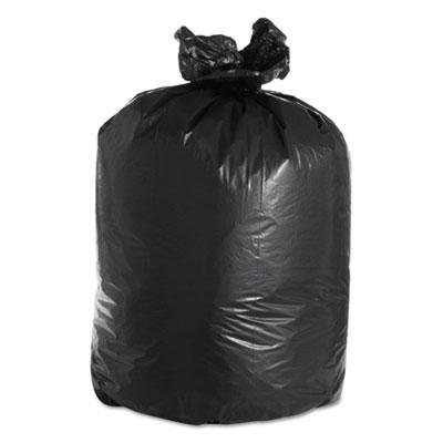 View larger image of Recycled Low-Density Polyethylene Can Liners, 60 gal, 1.8 mil, 38" x 58", Black, 10 Bags/Roll, 10 Rolls/Carton