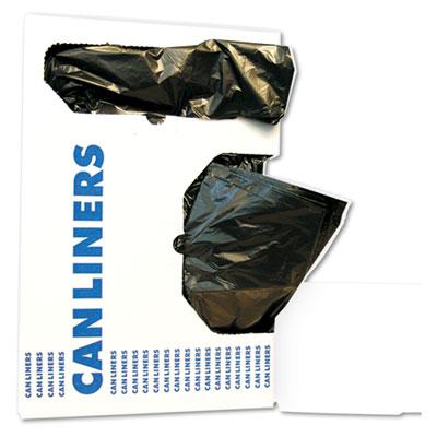 View larger image of Low-Density Waste Can Liners, 10 gal, 0.35 mil, 24" x 23", Black, 50 Bags/Roll, 10 Rolls/Carton